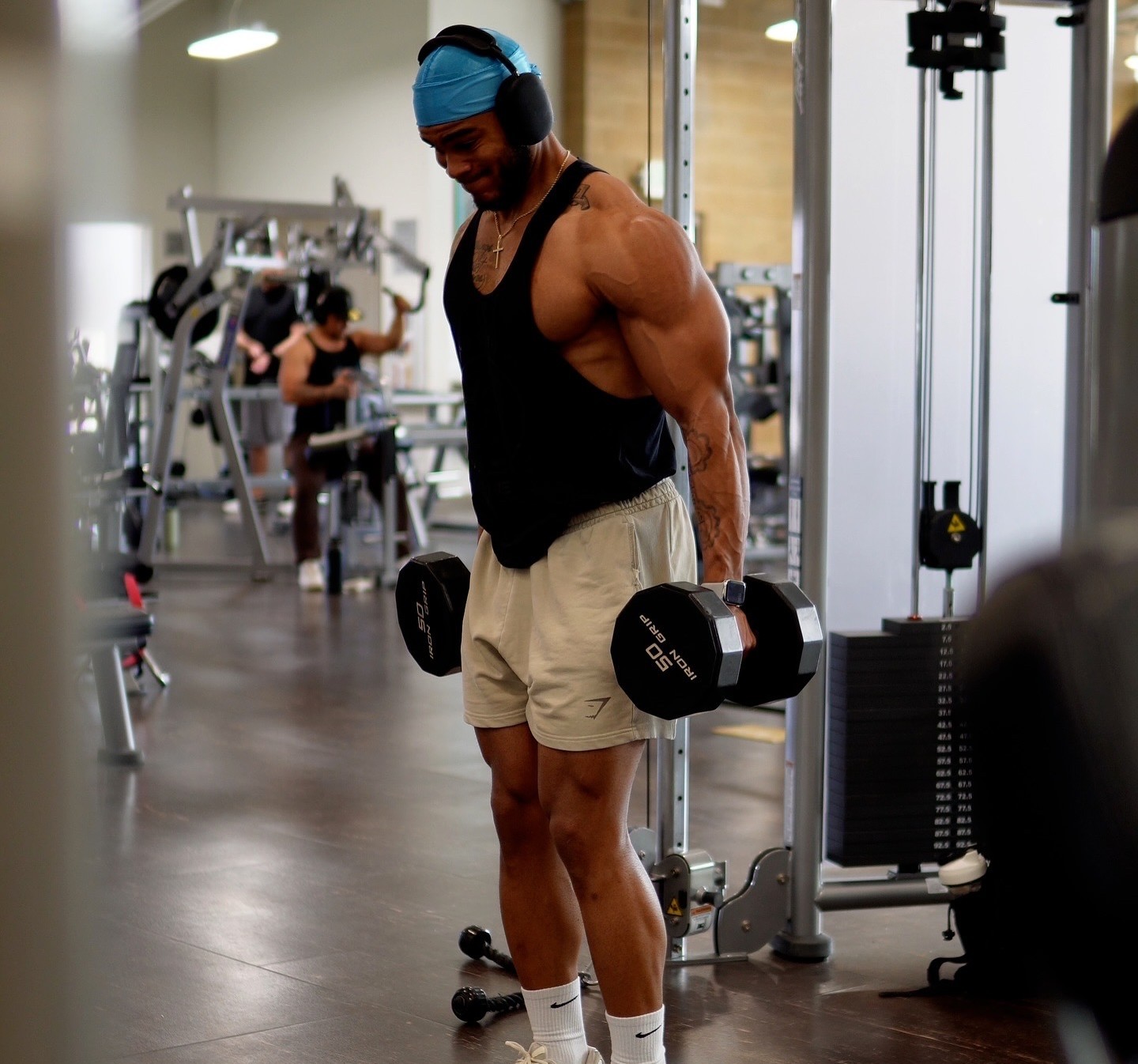 Tyrone lifting weights
